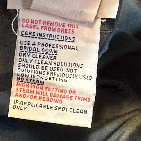 Vintage LAZARO Sleeveless Cocktail Dress Sz 10 Satin Jeweled Wedding Pewter Gray - Picture 14 of 15